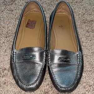 Coach Metallic Silver Women's Loafers